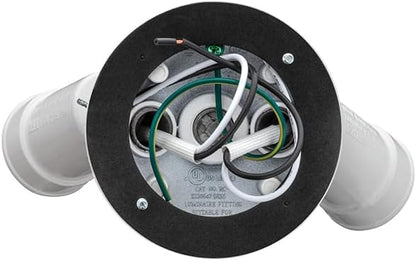 Lithonia Lighting Outdoor Flood Light Fixture, Adjustable Twin Par Flood Light Holder for Safety and Security, 120 Volts, Uses 2 Lamps Up to 150W (Not Included), White (OFTH 300PR 120 WH M12)