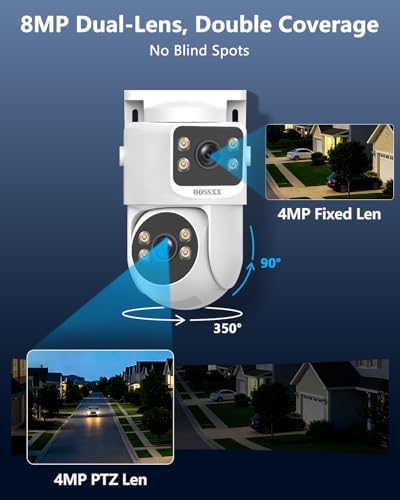 OOSSXX 4K PoE Security Camera Surveillance System, 4Cameras 1TB HDD