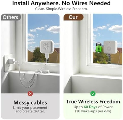 2K Wireless Window Cameras for Home Security, 6s Pre-Roll