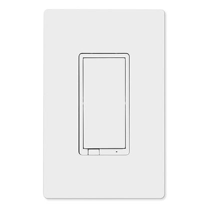 Enbrighten Z-Wave Light Dimmer Switch, QuickFit & SimpleWire, 3-Way Ready, Alexa & Google Assistant Compatible, Hub Required, Repeater, White & Almond, 700 Series (58438)
