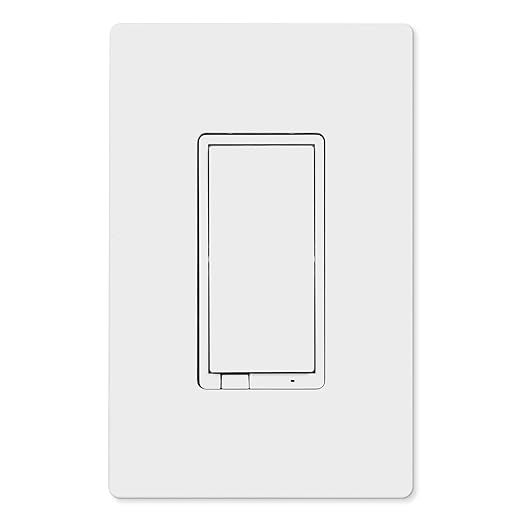 Enbrighten Z-Wave Light Dimmer Switch, QuickFit & SimpleWire, 3-Way Ready, Alexa & Google Assistant Compatible, Hub Required, Repeater, White & Almond, 700 Series (58438)
