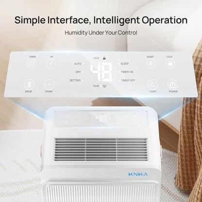 KNKA Energy Star 5500 Sq.Ft Dehumidifier for Basement, Max 80 Pint/Day