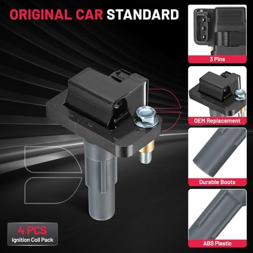 BDFHYK Ignition Coil Packs Compatible with Subaru WRX STI Impreza Forester Legacy H4 2.5L 2010 2011 2012 2013 2014 2015 2016 2017 2018 2019 2020 Coil for UF665 COP583 49122 5C2100 C884 Set of 4