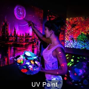 roperry Black Light Bar 10W 1ft LED Blacklight for Fluorescent Tapestry Poster Body Paint Glow Party UV Strip Lights for Cabinet and Display Magnetic (2 Pack)