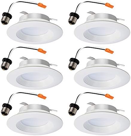 HALO 4 inch 3000K Color Temperature White Integrated LED Recessed Retrofit Trim (6 Pack)