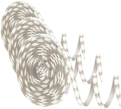 echosari Battery Operated Led Strip Lights White with Remote, 8 Modes, Dimmable, Timer, Self-Adhesive, Cuttable, for PC TV Kitchen Cabinet Shelves Bedroom Decor (3m 90LED) (Pack of 3)