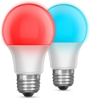 Feit Electric A19 LED Party Light Bulb, RGB Color Changing, E26 Base