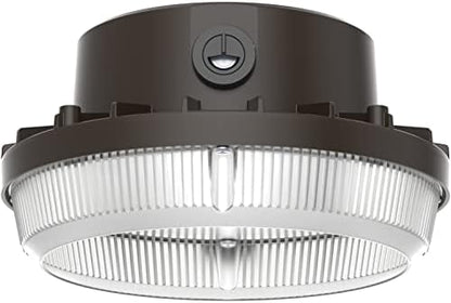 Lithonia Lighting BarnGuard LED Barn Light, Dusk to Dawn Outdoor Lighting, 4000K Cool White, Wall or Pole Mountable Yard Light Fixture, 120V, Aluminum, Dark Bronze