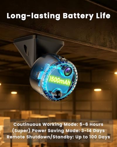VIDCASTIVE 4K Mini Hidden Camera 2.4G/5G WiFi Wireless Indoor Security Camera for Home/Pet/Travel, AI Human Detection, Night Vision, Long Battery Life, SD & Cloud Storage