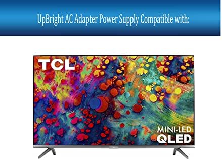 UpBright 2 Prong AC Power Cord Cable Charger Compatible with TCL Roku 55" 65" 75" Class 6 Series R635 55R635 65R625 65R635 75R635 75S431 75S435 75-R635 4K UHD Mini-LED QLED Dolby Vision HDR Smart TV