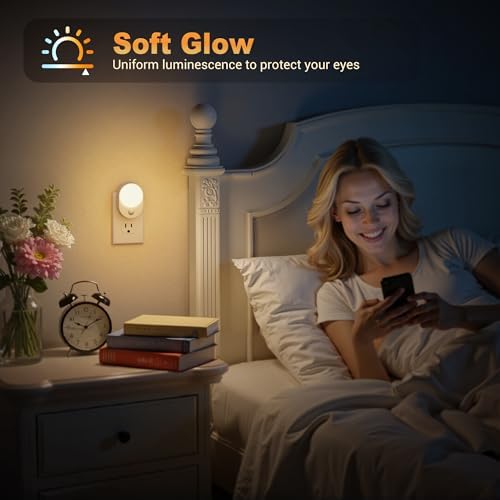 JandCase Motion Sensor Night Light, 4 Pack Motion Activated Sensor