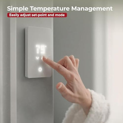 LED Smart Heated Floor Thermostat - WiFi & Touchscreen - 120/240v - Programmable with Voice Control - UWG5-4999 with GFCI & Flooring Sensor