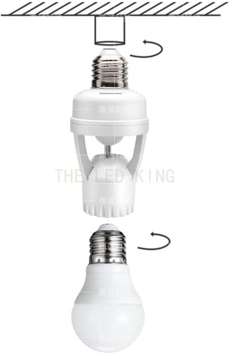 Smart 110V-240V 60W PIR Induction Infrared Motion Sensor E27 LED Lamp Base Holder With Light Control Switch Bulb Socket Adapter - (Color: Type A)