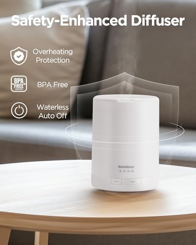 InnoGear 300ml Essential Oil Diffuser for Home Humidifier, Basic White