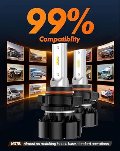 SEALIGHT 2504 PSX24W LED Fog Light Bulbs, 18,000 LM 6500K White 2504 Fog Lights Led Bulb DRL Fog Light Bulbs Replacement for Cars,Trucks, Car Lighting Kits(Pack of 2)