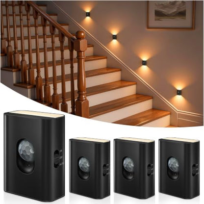 WILLED Rechargeable Stair Lights Indoor, Magnetic Motion Sensor Night Light