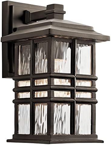 Beacon Square 12" 1 Light Outdoor Wall Light with Clear Hammered Glass in Olde Bronze® (Pack of 2)