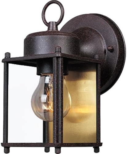 Designers Fountain 1161-RP Porch Outdoor Wall Lantern Sconce, 8in H, Rust Patina