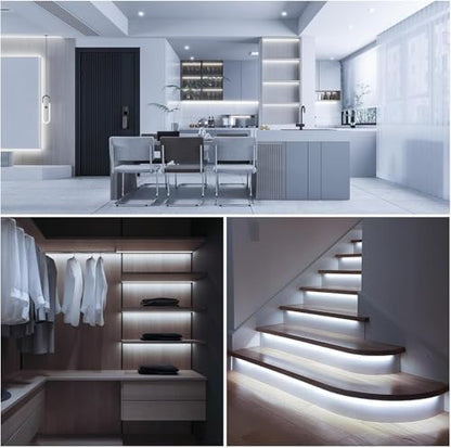 DAYBETTER Smart COB LED Strip Lights, 6500K Daylight White, 16.4FT Dimmable