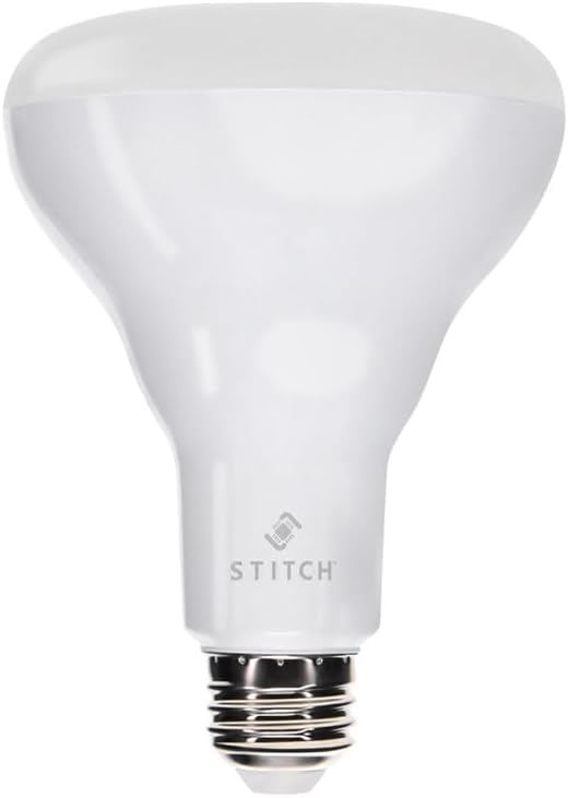 Monoprice Stitch Smart Wi‑Fi RGBCW Light Bulb, 8W, 650 Lumens, BR30, Compatible with Google Voice Control Assistant