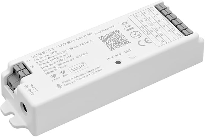 5in1 WB5 2.4GHz WiFi PWM LED Controller Compatible Alexa Google Home