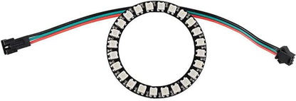 24 Bits WS2812 LED Ring with SM2.54-3P Wire, 24 X WS2812B 5050 RGB LED Full Color Module DC5V with Integrated Drivers Individually Programmable for Arduino Raspberry Pi ESP8266 Nodemcu