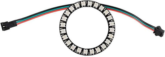 24 Bits WS2812 LED Ring with SM2.54-3P Wire, 24 X WS2812B 5050 RGB LED Full Color Module DC5V with Integrated Drivers Individually Programmable for Arduino Raspberry Pi ESP8266 Nodemcu