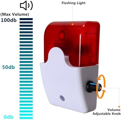 Aquarium Lack Water Alarm,AC 110V Low Water Level Alarm Detector, Small Sensor, for Fish Tank,Pond,Sump Pump,with 110dB and LED Indicator,10ft Cord,LW01