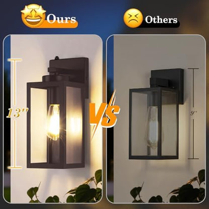 BesLowe Upgraded Dusk to Dawn Outdoor Wall Lights, Brown, 2-Pack
