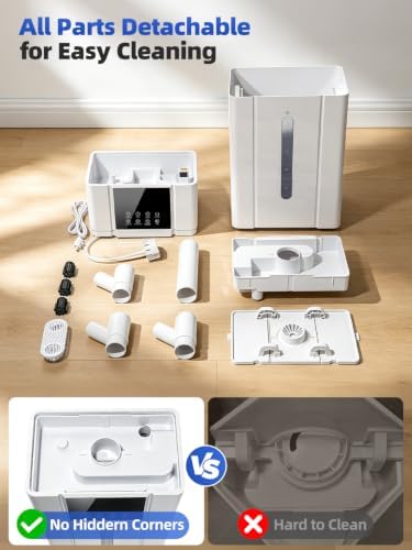 Smart Humidifiers for Large Room - GloryAir 4.8Gal Top Fill Cool Mist, App