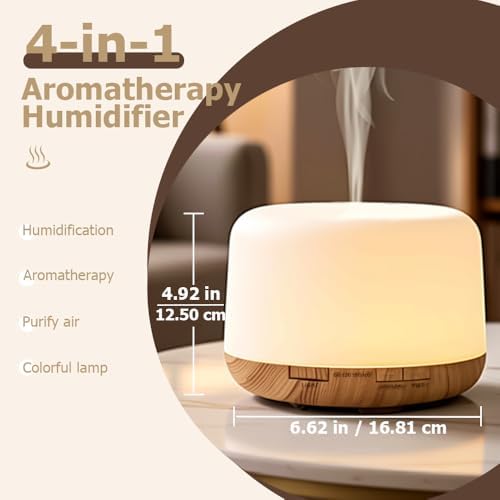 Essential Oil Diffuser, Ultrasonic Humidifier with LED Light