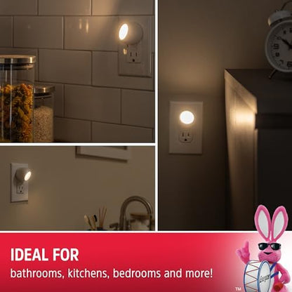 Energizer LED Rotating Night Lights Plug Into Wall Dusk to Dawn Sensor Home Decor Apartment Essentials Ambient Lighting Nightlight 40293(Pack of 16)