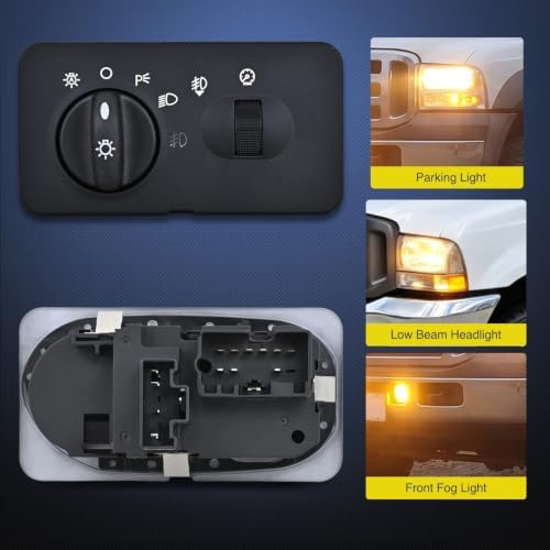 Nilight Headlight Dimmer Switch Compatible with 2002 Ford F250 Super Duty