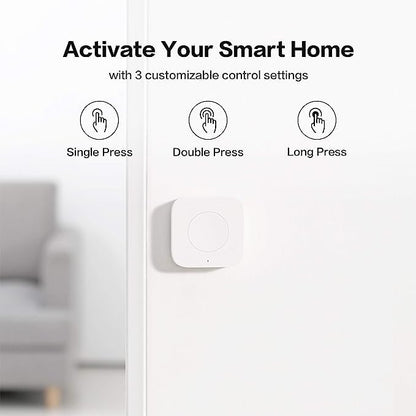 Aqara Zigbee 3.0 Wireless Mini Switch T1, Requires Aqara Hub,Versatile 3-Way Control Button for Smart Home Devices, Compatible with Apple Homekit, Works with IFTTT(OTA Update Support)