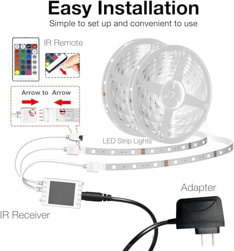 DAYBETTER Smart WiFi Led Lights, Phone App Controlled, Compatible with Alexa and Google Assistant, Timer Schedule, RGB Strip Color Changing Décor for Bedroom Party Kitchen, 25ft