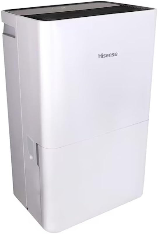 Hisense ConnectLife Smart Control 50 Pint 3-Speeds Dehumidifier, 3 Fan Speeds (High, Low, Auto), WiFi Enabled, Low Noise Airflow System 46 dB, 115v, Up to 4500 sq.ft, DH7021W1WG (Renewed)