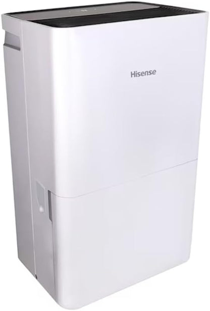 Hisense ConnectLife Smart Control 50 Pint 3-Speeds Dehumidifier, 3 Fan Speeds (High, Low, Auto), WiFi Enabled, Low Noise Airflow System 46 dB, 115v, Up to 4500 sq.ft, DH7021W1WG (Renewed)