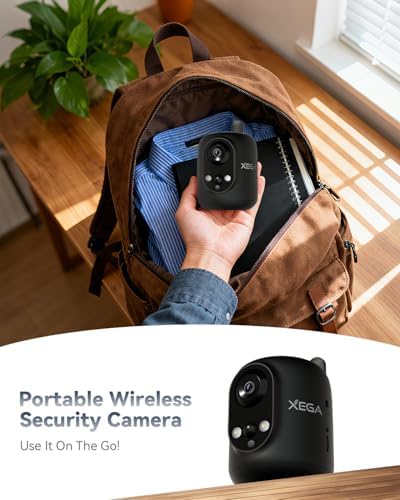 Xega 4G LTE Cellular Security Camera Indoor Wireless, 2K No WiFi Camera