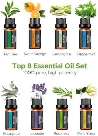 InnoGear 300ml Aromatherapy Essential Oil Diffuser 8 Oils Gift Set