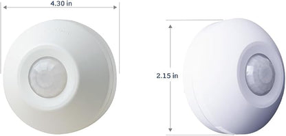 Leviton PIR Ceiling Mount Occupancy Sensor, 120-277V, 1000W, 570SF Field-of-View, ODC0S-I1W, White