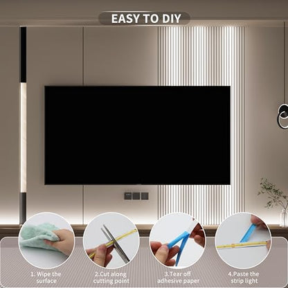 MIWISE COB LED Strip Light 20ft/6.1m,CRI 90+ Daylight White 6000K High Lumen Dimmable Super Bright Flexible DC24V LED Tape Light with Controller/Dimmer,for Cabinet Home Office DIY Lighting Projects