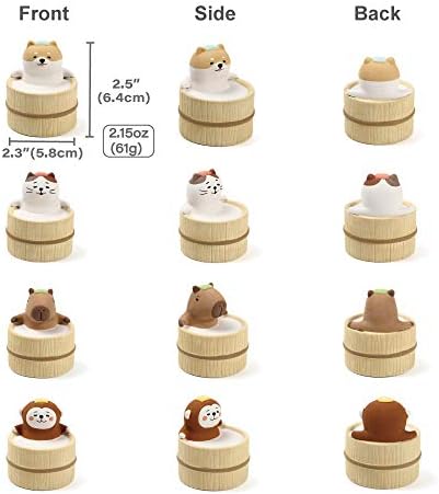 Aroma Ceramic Stone Diffuser [Japan Import] Aromatherapy Essential Oil Diffuser, Non Electric, Passive, Unique, Cute, Animal, Design for Women, Men, and Gifts (Bathing Cat)
