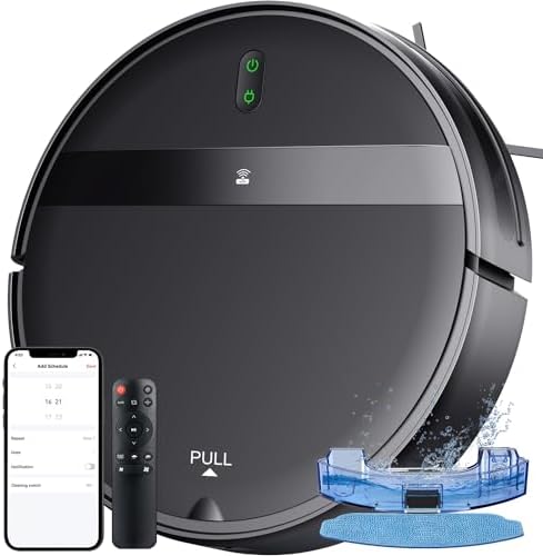 Kilgone Robot Vacuum and Mop Combo for Pet Hair & Homes - App/Voice Control, Tangle-Free Suction & Smart 3D Avoidance, Ultra-Slim & Quiet, Self-Charging for Hard Floors and Low-Pile Carpet