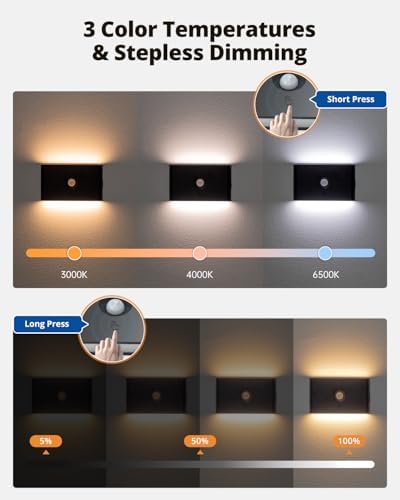wowatt Rechargeable Stair Lights Motion Sensor Indoor, Wireless Night Light