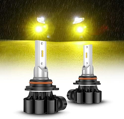 SEALIGHT 9006 LED Fog Light Bulbs Yellow, 600% Brightness 9006 HB4 LED Fog Light, 3000K Amber Strong Penetration 9006 Fog Light Led Bulb Yellow Replacement for Cars,Trucks(Pack of 2)