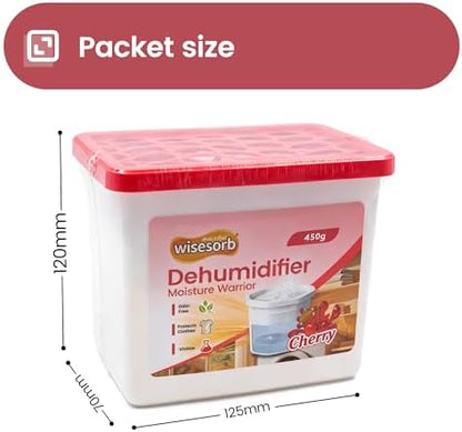 Wisesorb 6 Packs 16oz Moisture Absorbers, Dehumidifier with Fragrance & Portable Humidity Absorber Boxes for Bathroom (with Fragrance, 6x 16oz)
