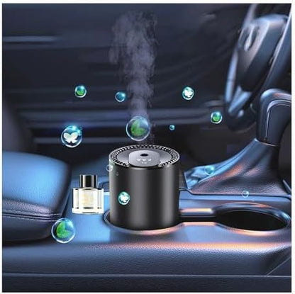 Smart Car Air Freshener 50ML Perfume Ultrasonic Mist Aromatherapy Diffuser Portable Humidifier for Car and Home Use Automatic Start and Stop 3 Modes 4 Freshness Principles(White Tea)