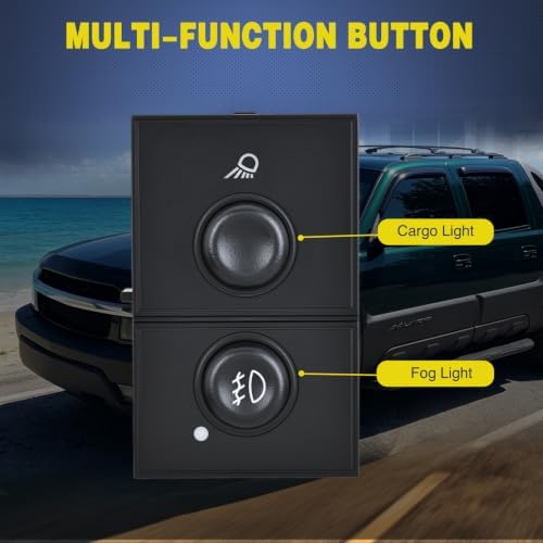Nilight Fog Light & Cargo Lamp Switch for 2003-2006 Chevy Silverado Sierra