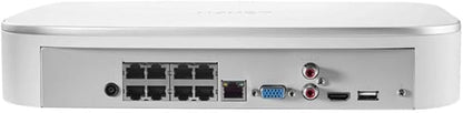 Lorex N841A82 8 Channel Fusion Series 4K HD 2TB IP Ultra HD Security System Network Video Recorder (NVR) with mart Motion Detection and Voice Control, Smart Home, White (Renewed)