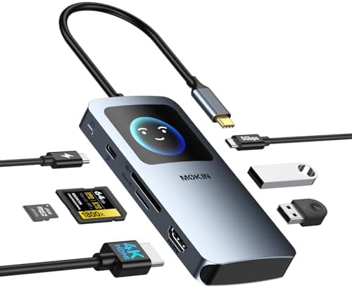 MOKiN USB C Hub 4K HDMI for MacBook Dongle with Smart Display USB C Adapter